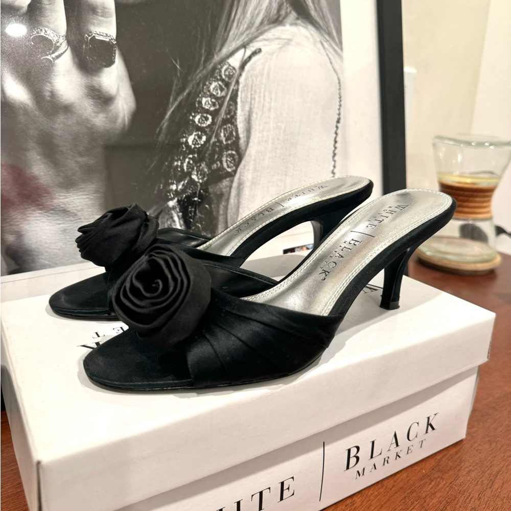 Satin Peep Toe Kitten Heels